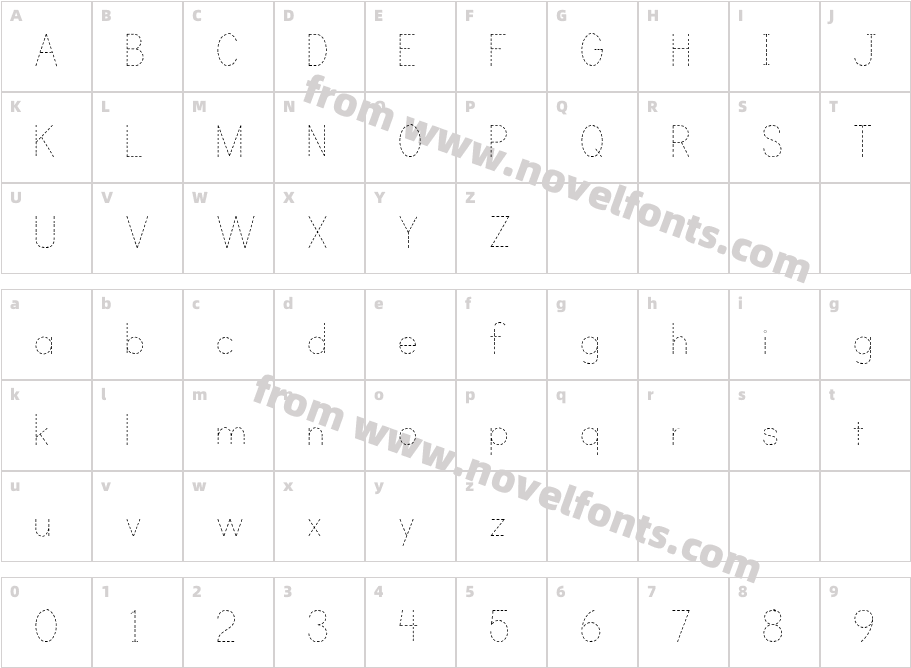 Print DashedCharacter Map