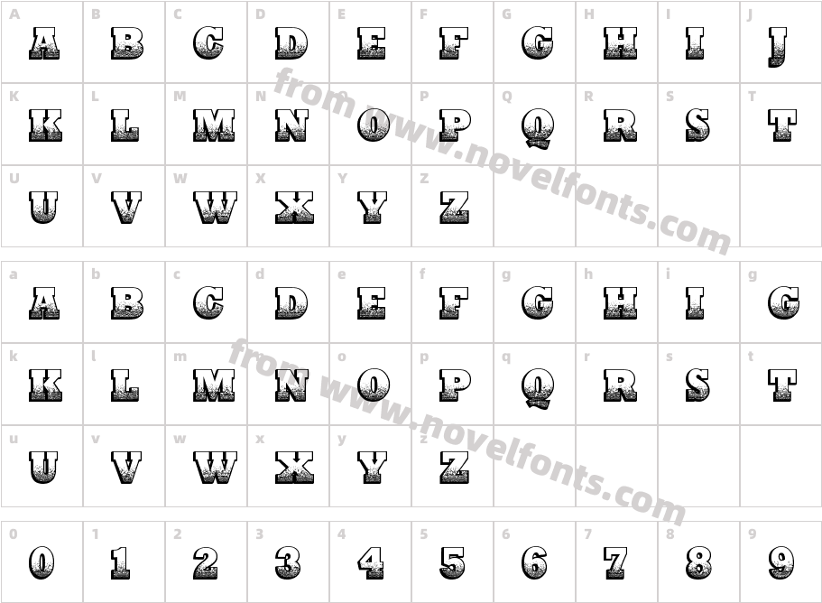 Print OldyzCharacter Map