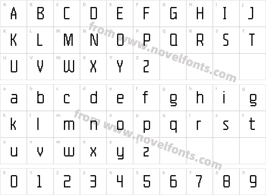 Pro55 BoldCharacter Map