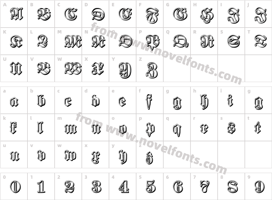 Proclamate Ribbon HeavyCharacter Map