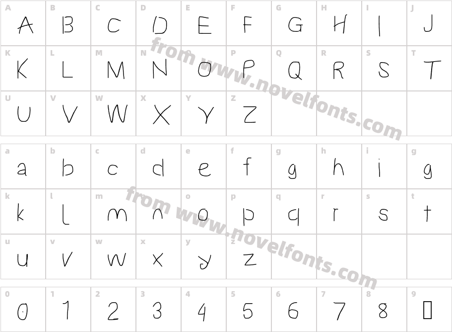 Proton Bold ExtendedCharacter Map