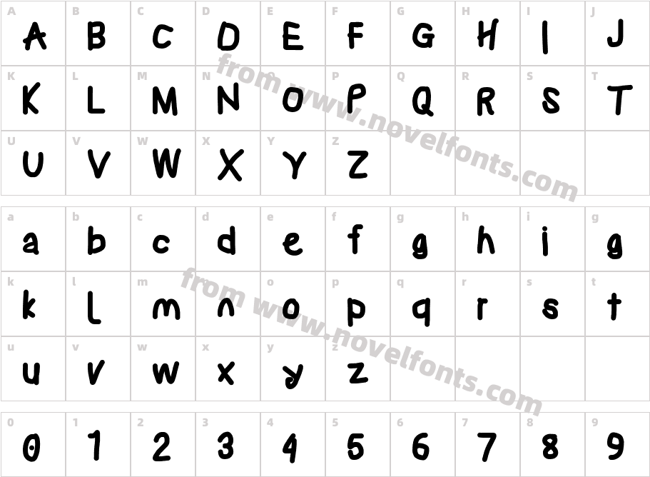 Proton UltraBoldCharacter Map