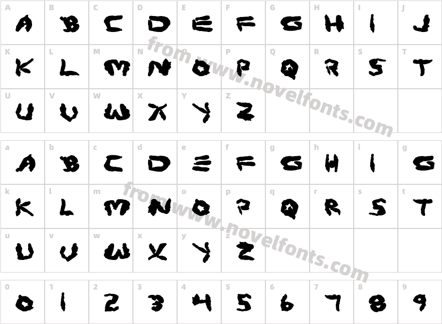 Protoplasm BoldCharacter Map