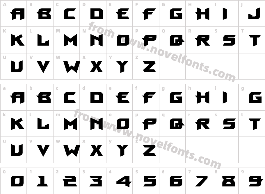 ProunBC-BoldCharacter Map