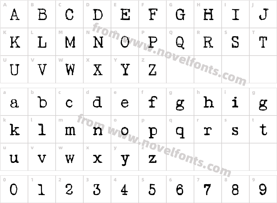 PsacstrojCharacter Map