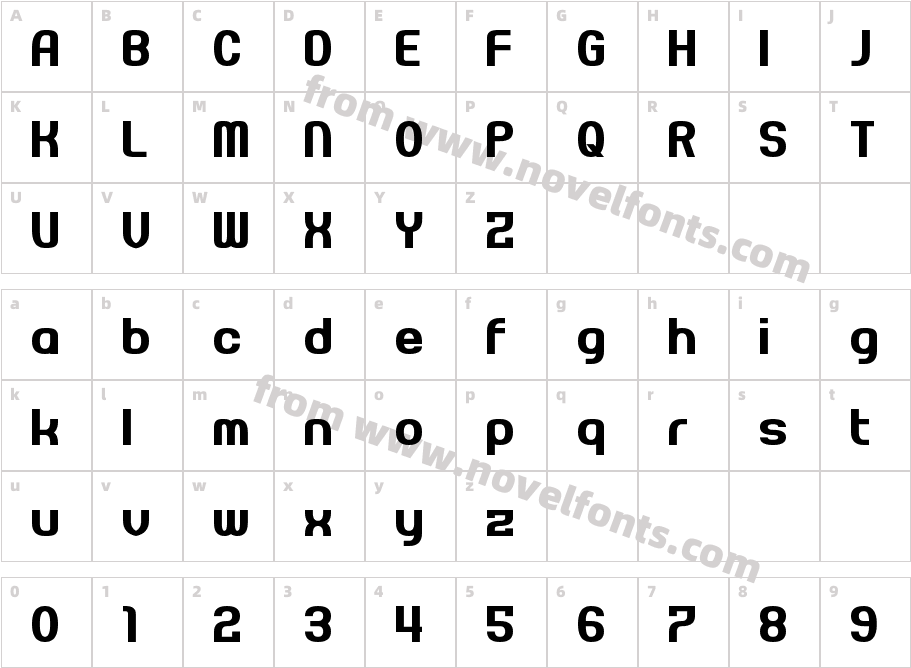 PseudonumbCharacter Map