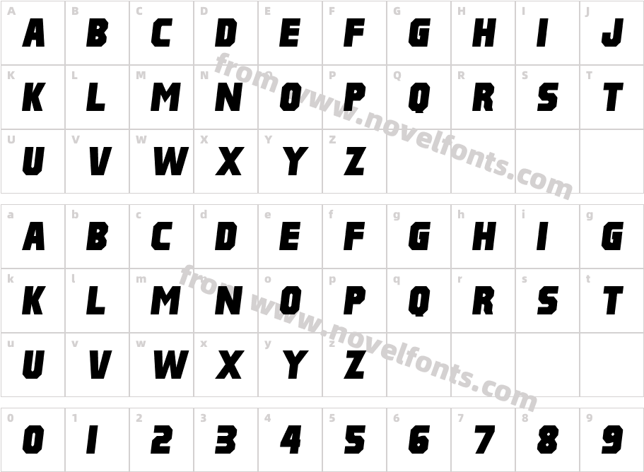 Pulp Fiction M54 ItaliqueCharacter Map