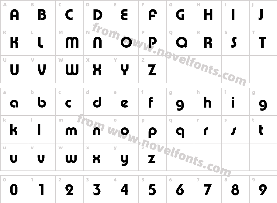 PumpEF-MediumCharacter Map