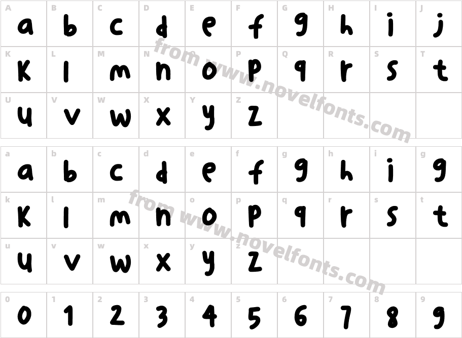 Pumpkin Pie RegularCharacter Map