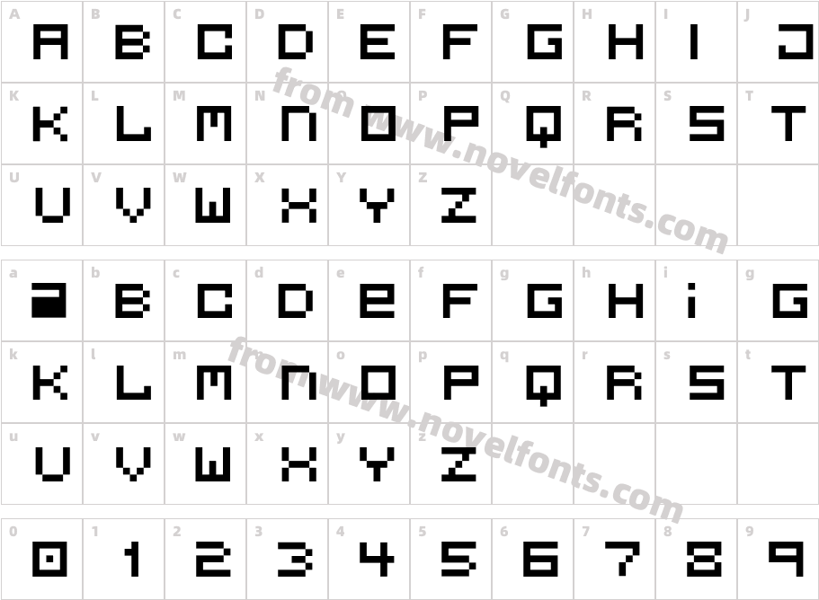 Pxl-RegularCharacter Map