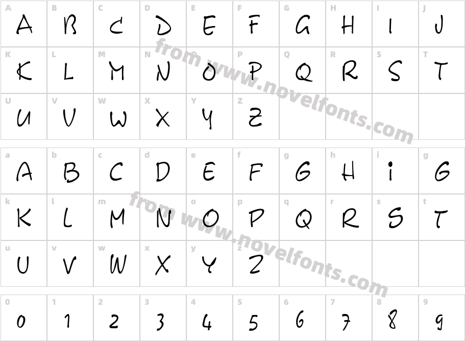 PyxidiumCondensed RegularCharacter Map