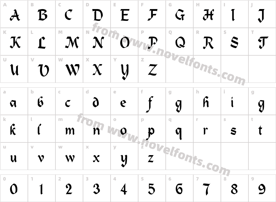 QTHeidelbergType RegularCharacter Map