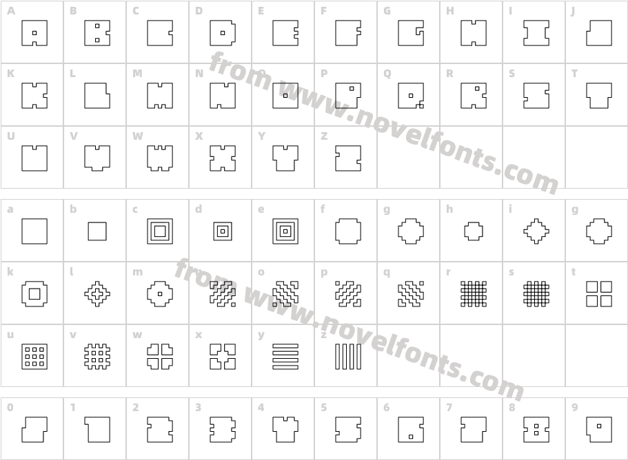 QUBE HOLLOWCharacter Map