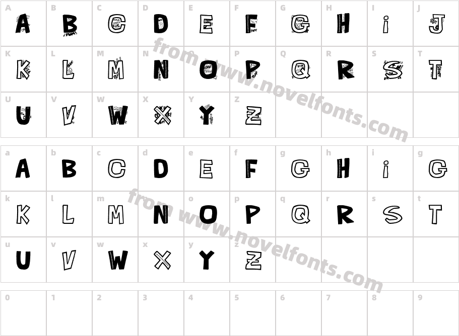 QUEFONTita!-BlackCharacter Map