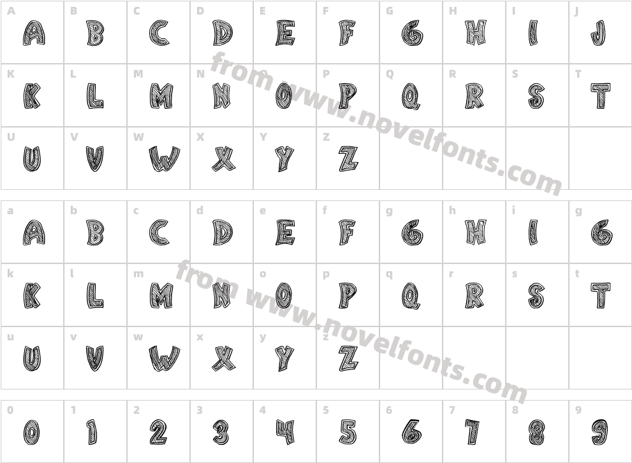 QUICKSKETCHRegularCharacter Map