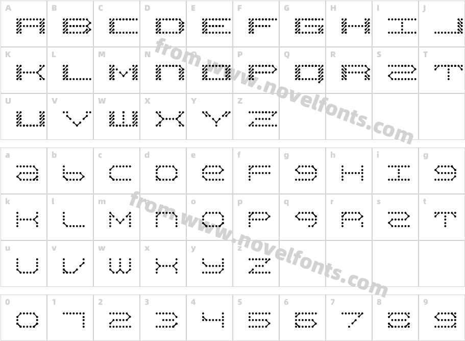 QZ Teletype IICharacter Map