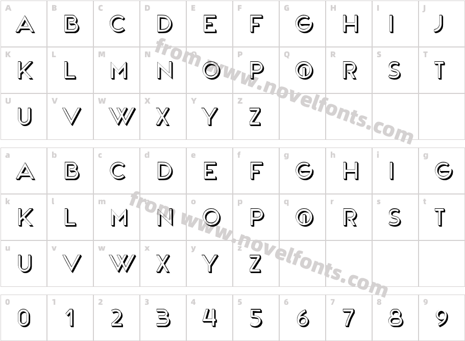 Qagcaka RegularCharacter Map