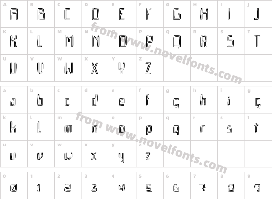 QebradaCharacter Map