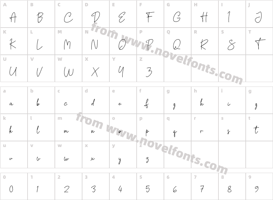 Qitt Chesta RegularCharacter Map