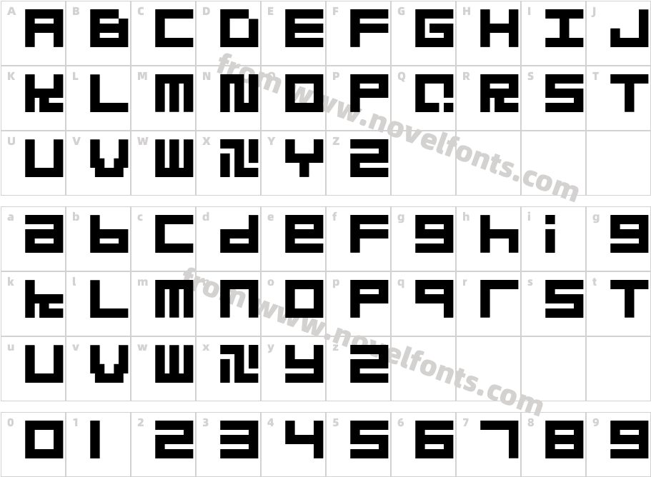 QuadratsCharacter Map