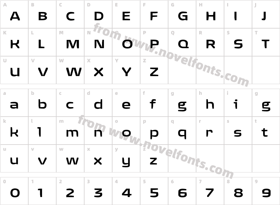 Quagmire-MediumExtendedCharacter Map