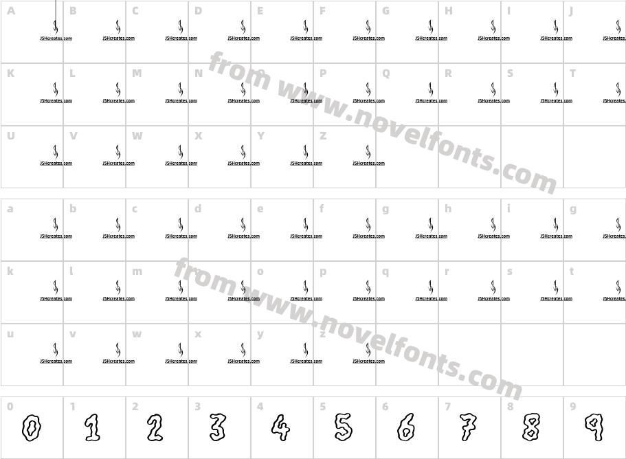 Quaker Shaker extra numbersCharacter Map