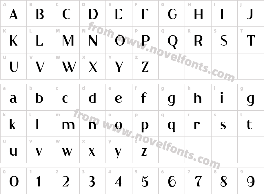 Qualettee BoldCharacter Map