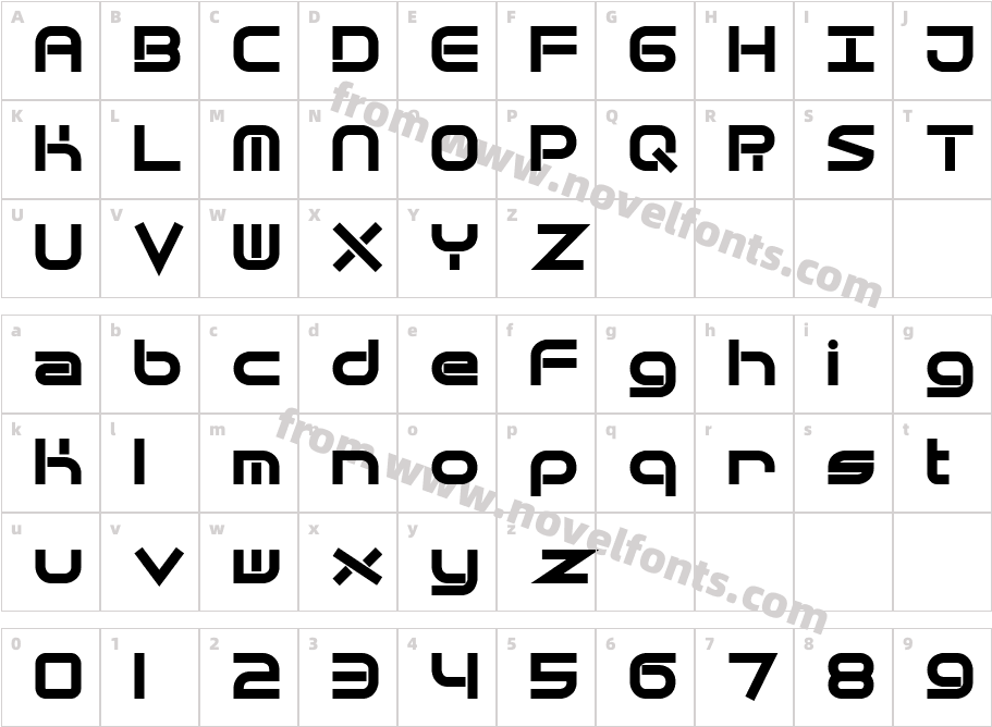 Quantum Flat (BRK)Character Map