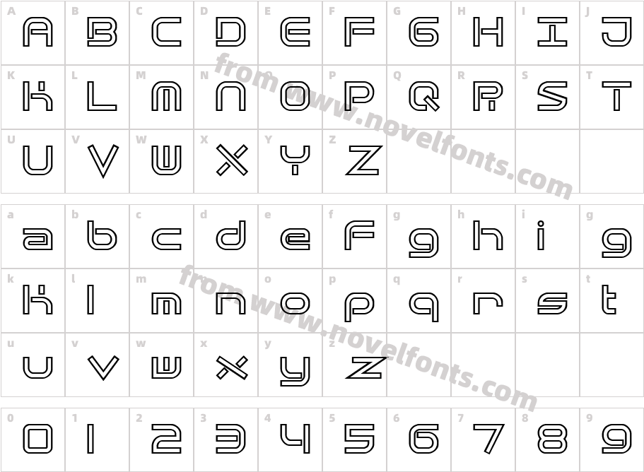 Quantum Flat Hollow (BRK)Character Map