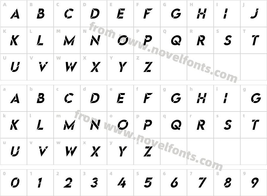 Quantum Lemon Italics Lemon-ItalicsCharacter Map