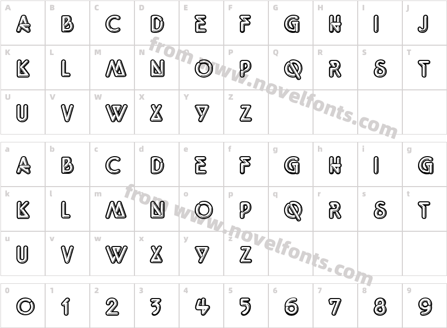 Quark NeonCharacter Map