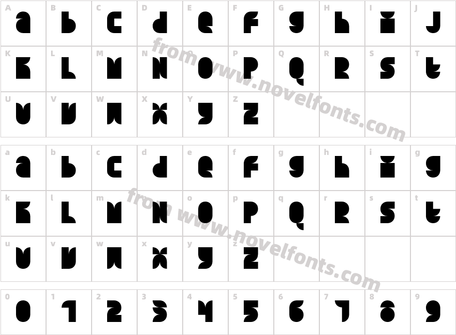 Quarterround SolidCharacter Map