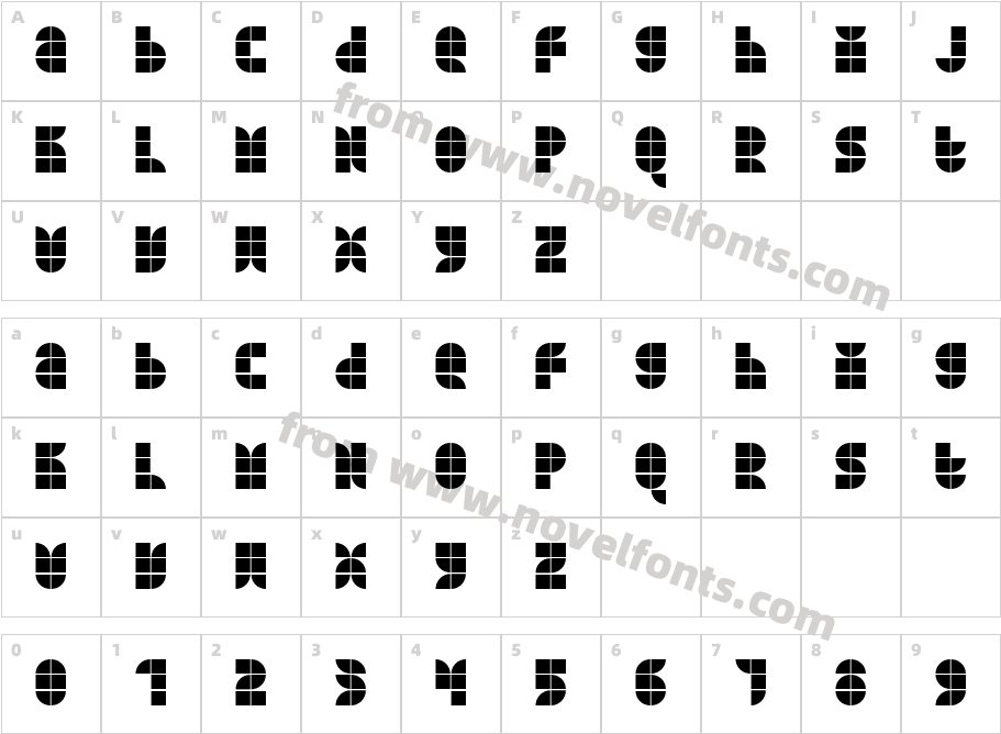 Quarterround TileCharacter Map