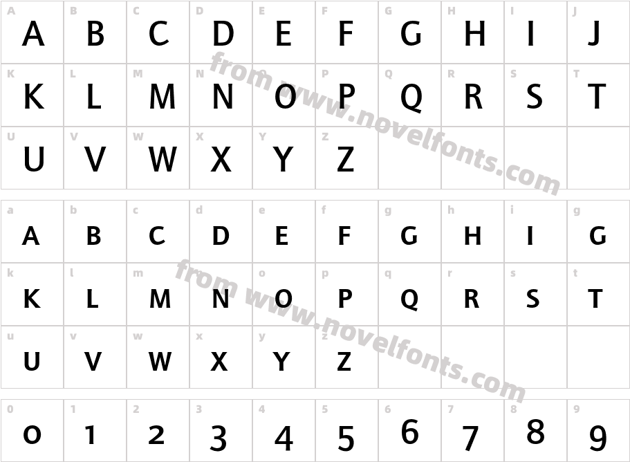 QuaySansEF-MediumSCCharacter Map