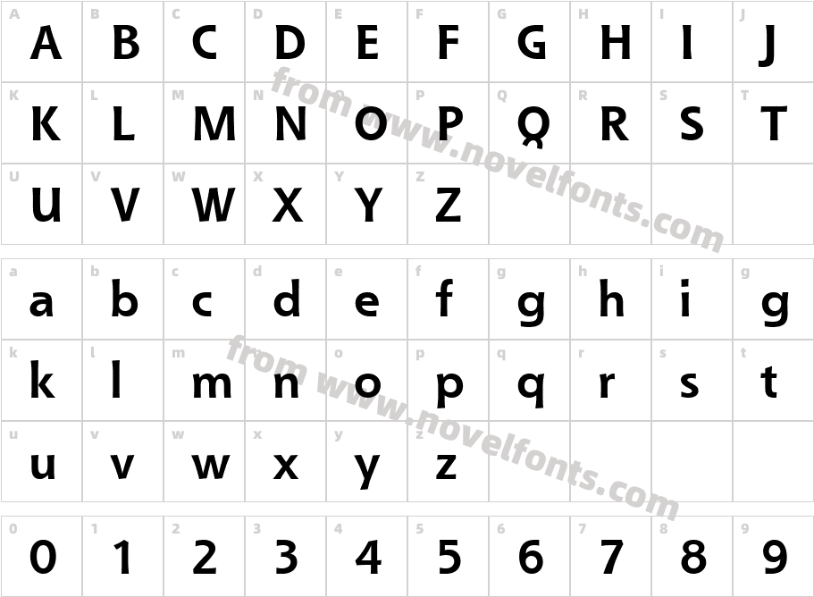 Que SSi BoldCharacter Map