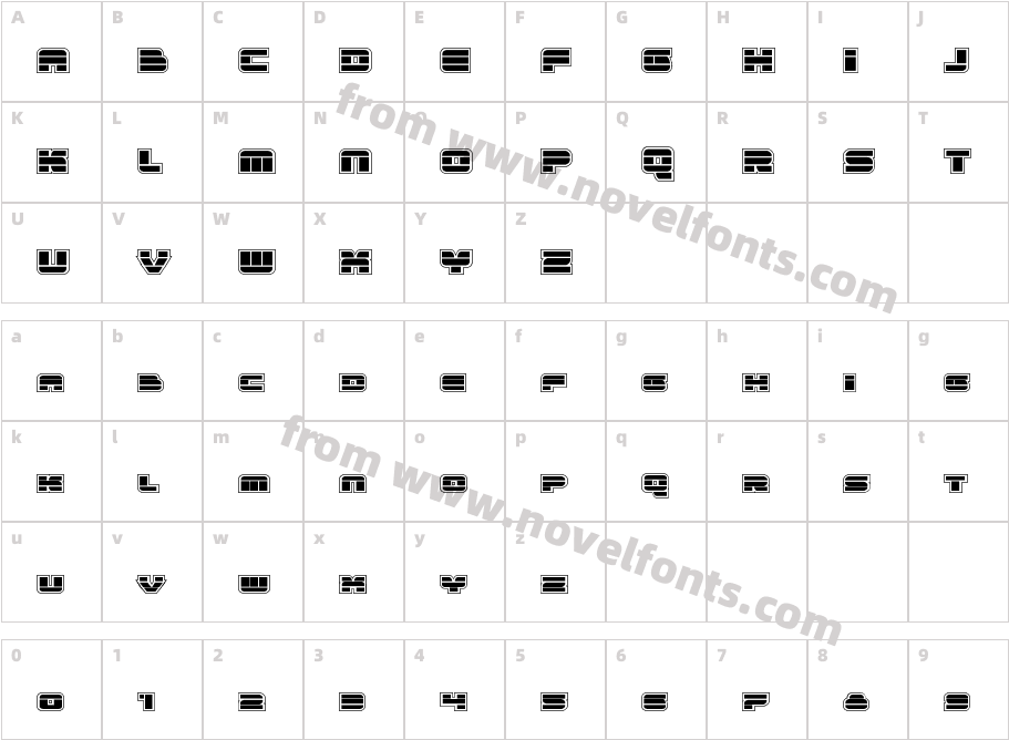 Quicken Academy RegularCharacter Map