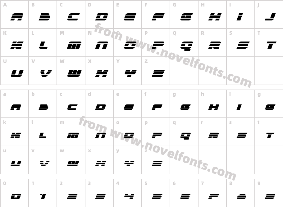 Quicken Expanded ItalicCharacter Map