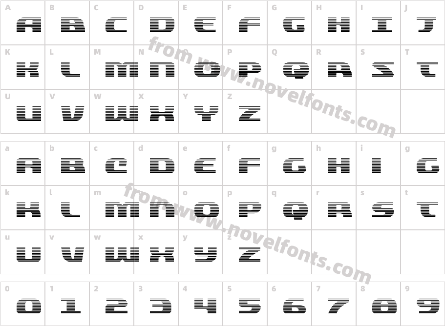 Quickening GradientCharacter Map