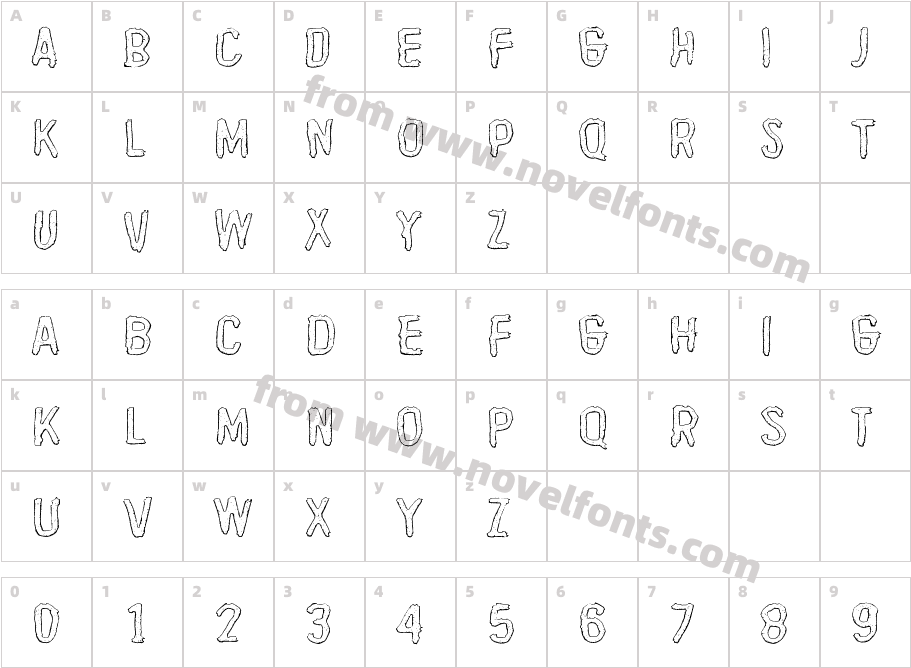 Quicksand xCharacter Map