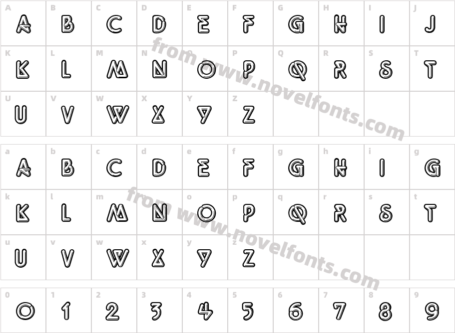 QuicksilverITC-NormalCharacter Map