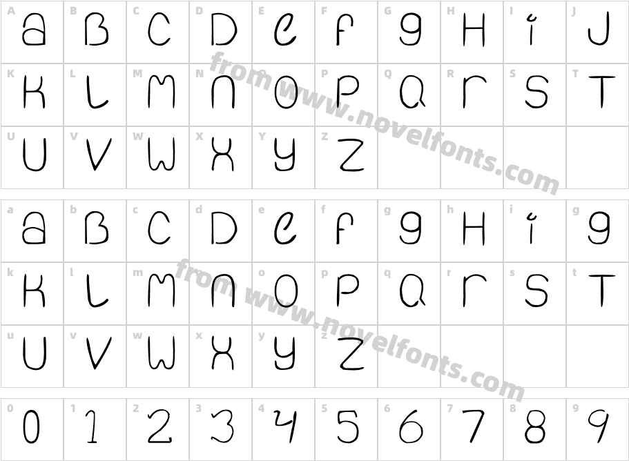 Quiet InfinityCharacter Map