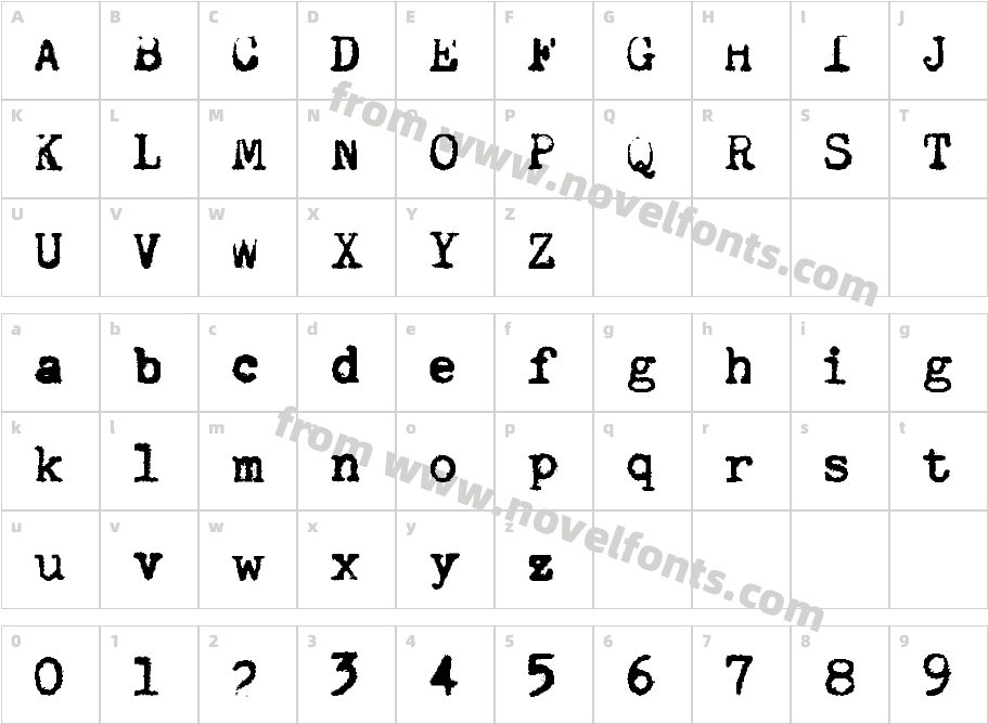 QuietTyperCharacter Map