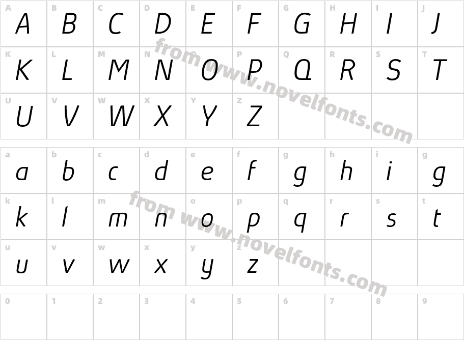 Absolut Pro reducedCharacter Map