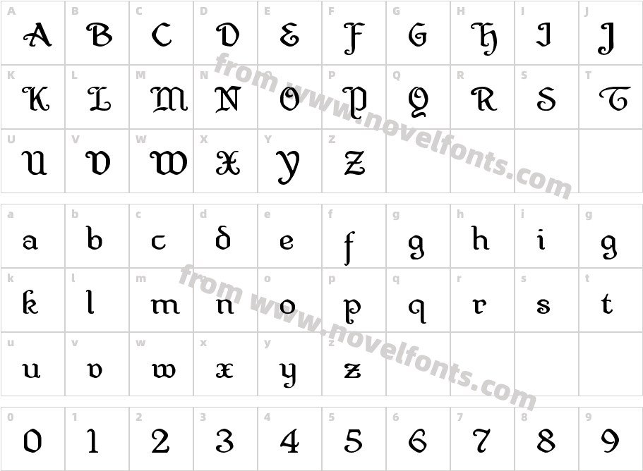 Quill Sword ExpandedCharacter Map