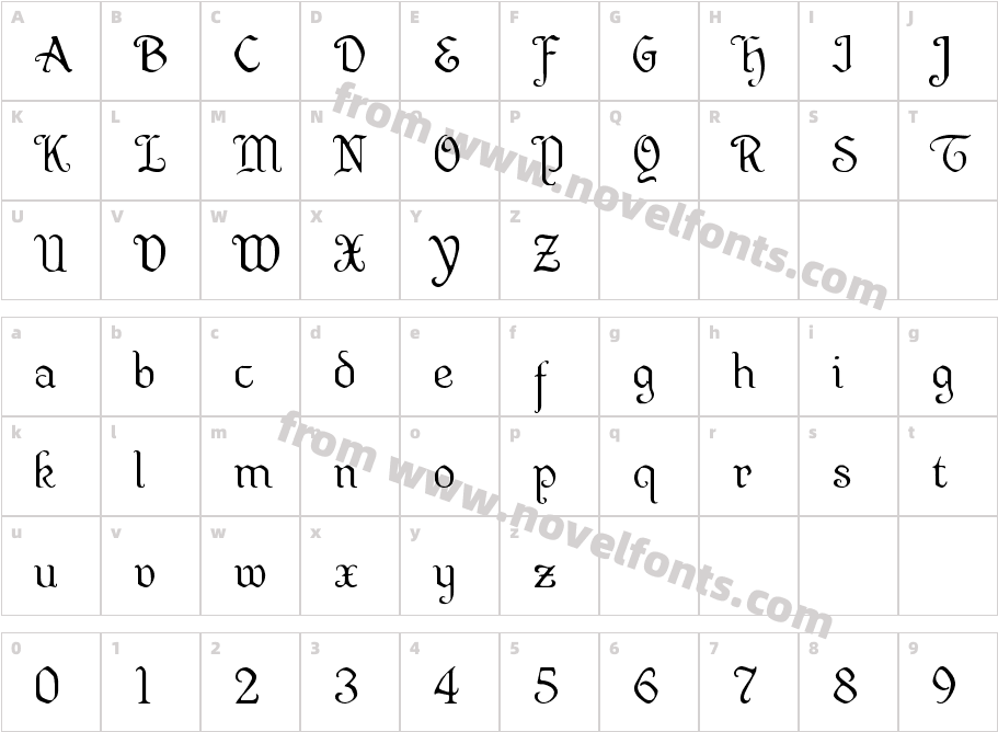 Quill Sword LightCharacter Map