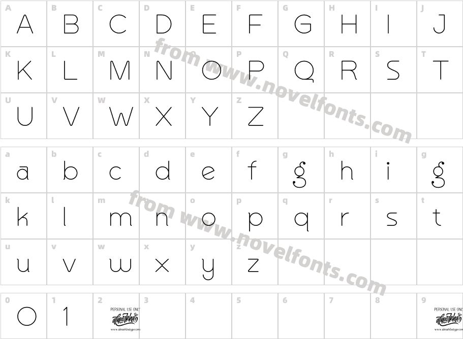 QuingerCharacter Map