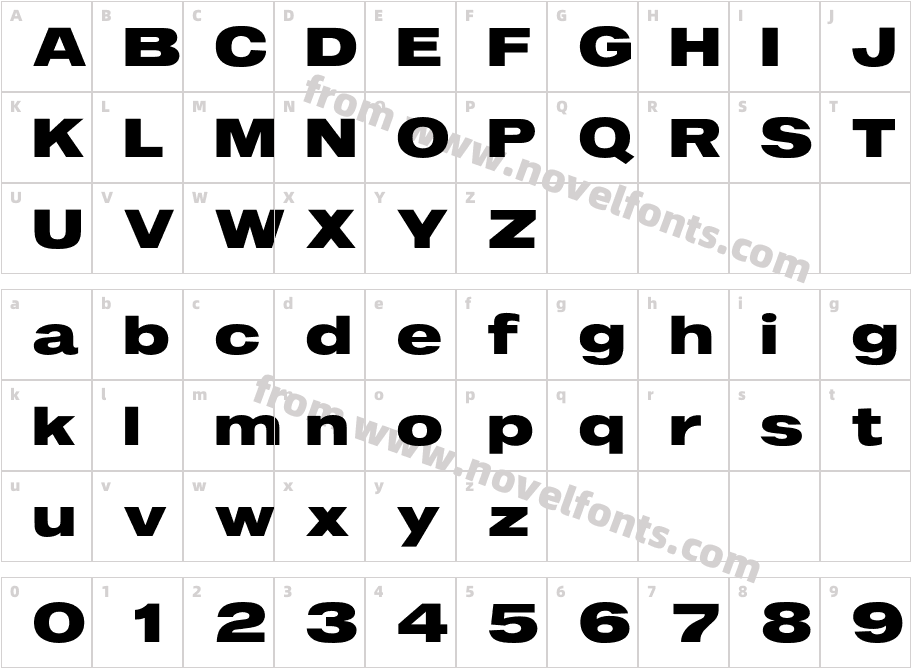 QuintaCharacter Map