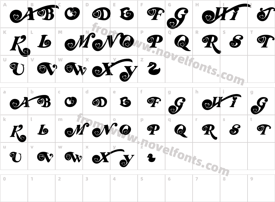 RDHoneyCharacter Map