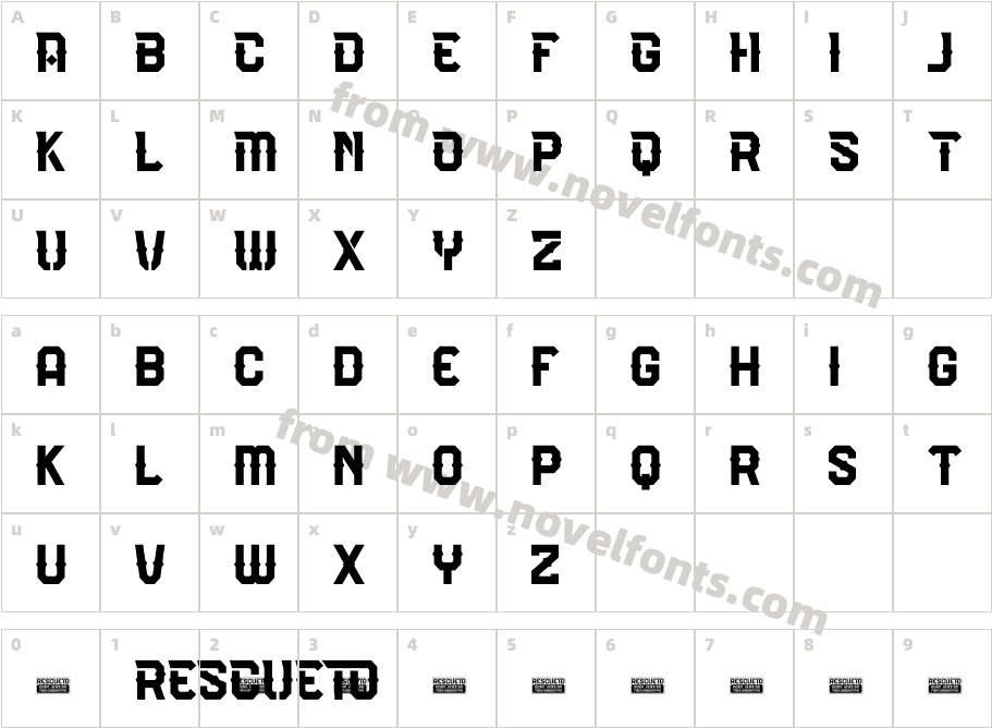 RESCUETOCharacter Map