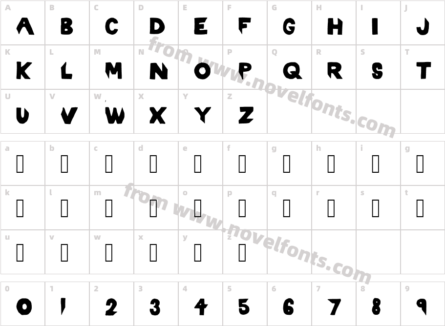 RIXTON MediumCharacter Map